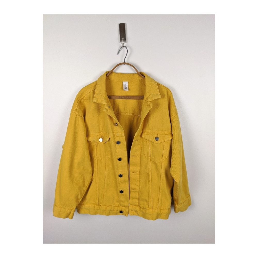 H&M Oversized Yellow Jean Jacket